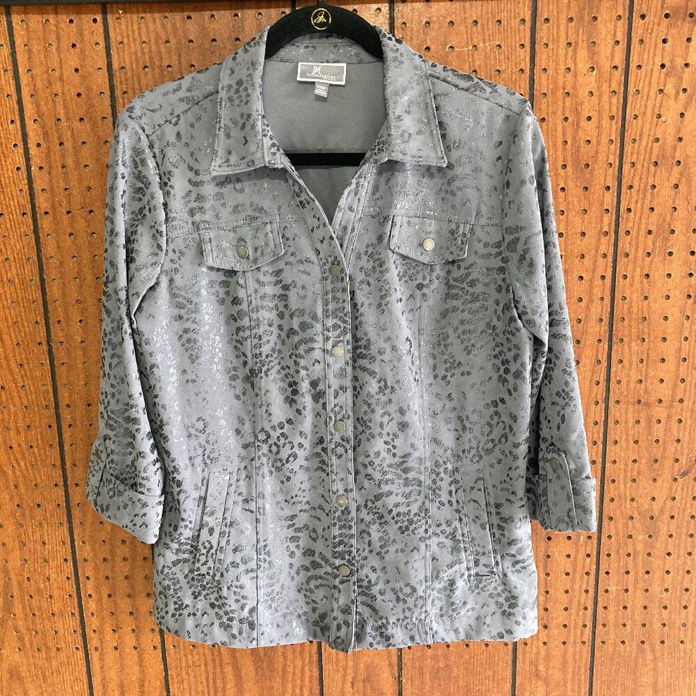 Metallic Animal Print Jacket